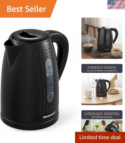Black electric kettle - black,