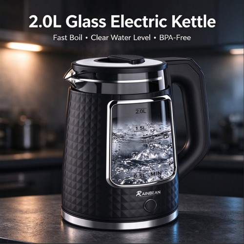 1000w electric glass kettle - glass,
