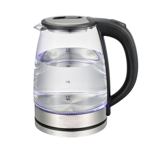 Glass electric kettle - electric, blue